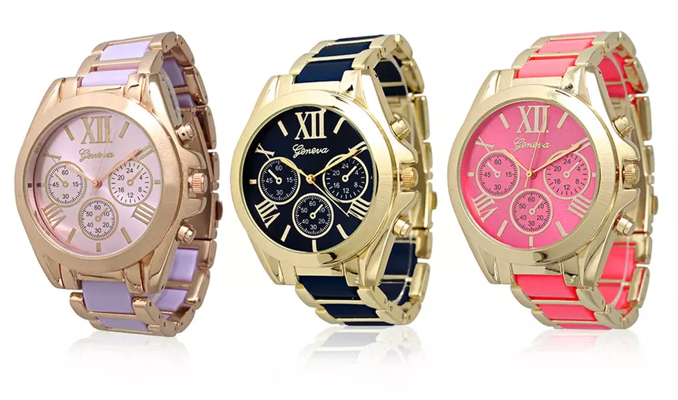 Geneva Women's 2 Tone Boyfriend Watch - Primary Image