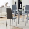 Image 2: Rocca Glass Dining Set with Circular Dining Table and Four Chairs
