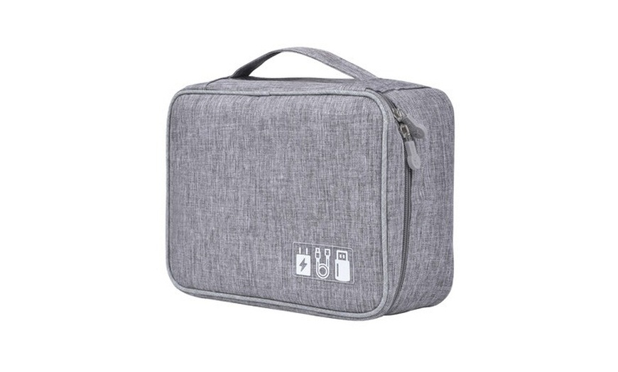 Image 8: Electronic Cord Organizer Cable Bag Travel Digital Cord Case Pouch Waterproof