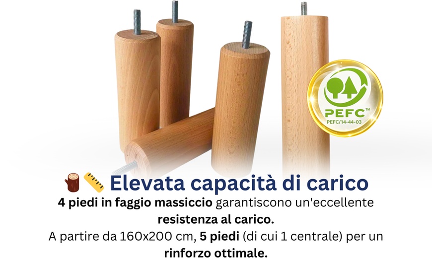 Image 17: Rete a doghe e materasso in memory foam