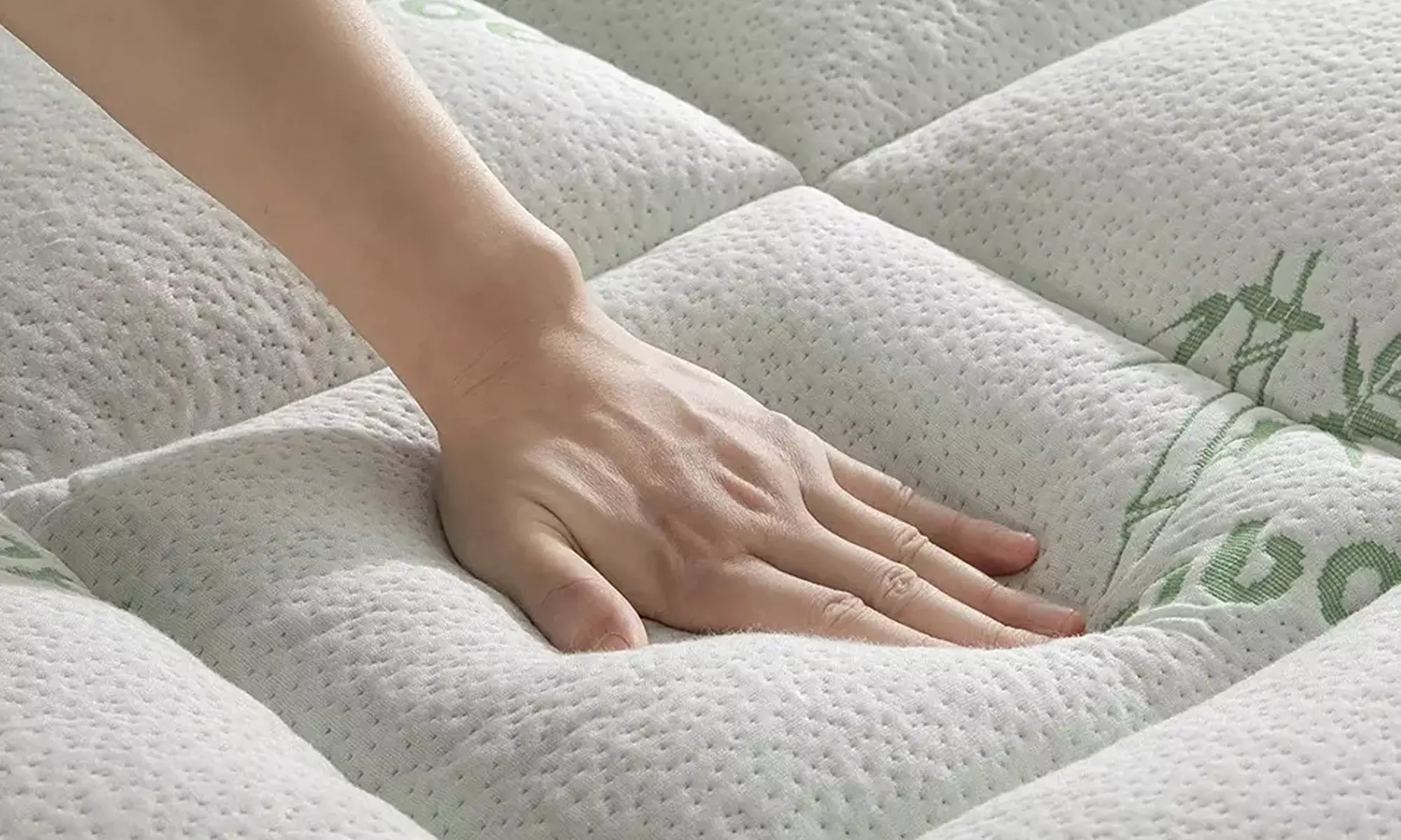 Sampur Bambus-Matratzen-Auflage mit Mikrofaser-Füllung 8 cm