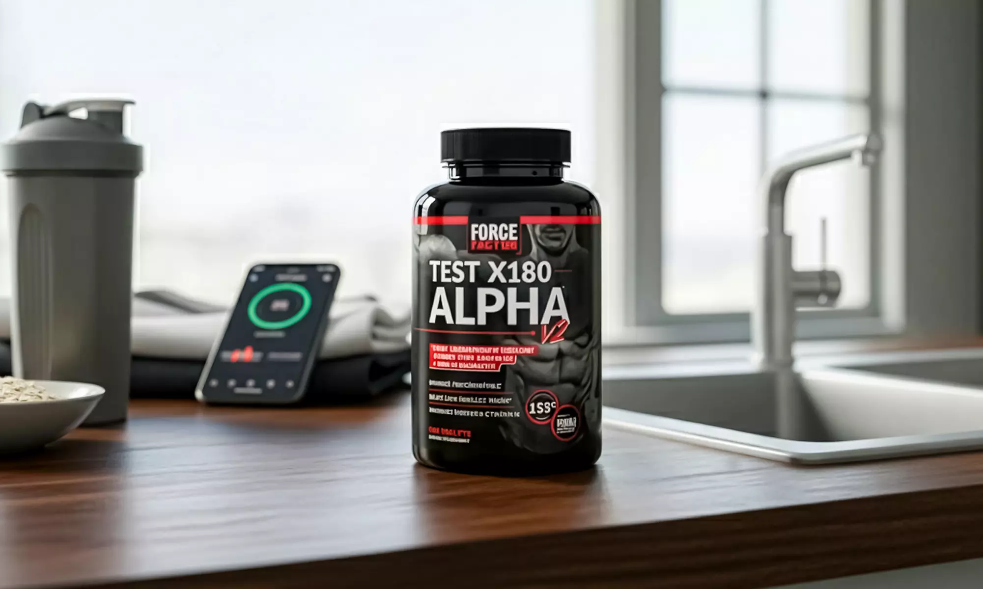 Force Factor Test X180 Alpha V2, Testosterone Booster & Muscle Builder For Men