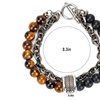 Image 16: Handmade 8MM Natural Stone Prayer Beads Tiger Eye Bracelet for Men Women