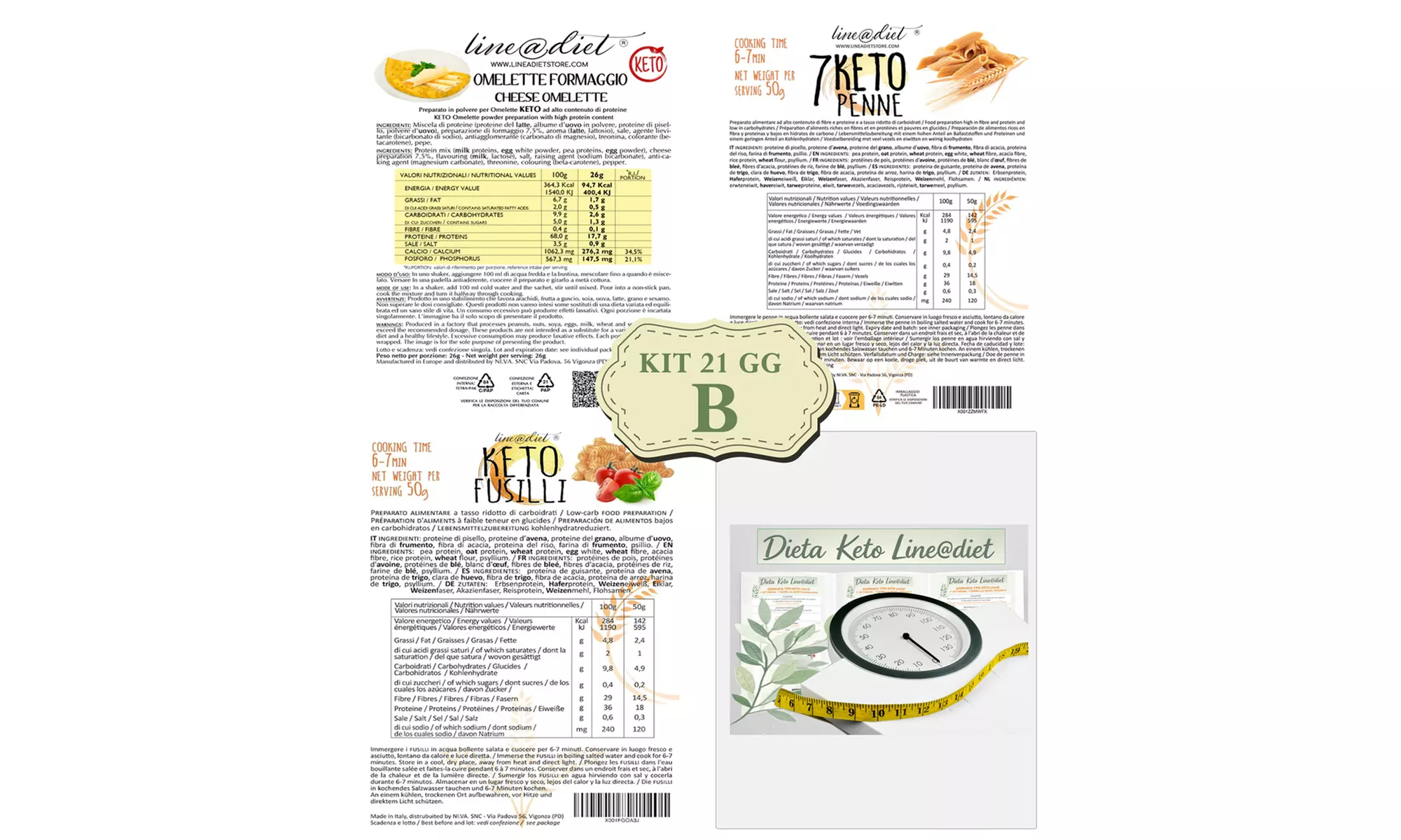 Box Dieta Keto Line@ per 21 giorni con guida alimentare