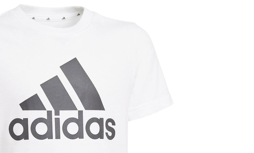 Image 14: Adidas Boys' Unisex Cotton Crew Neck Short Sleeve T-Shirt