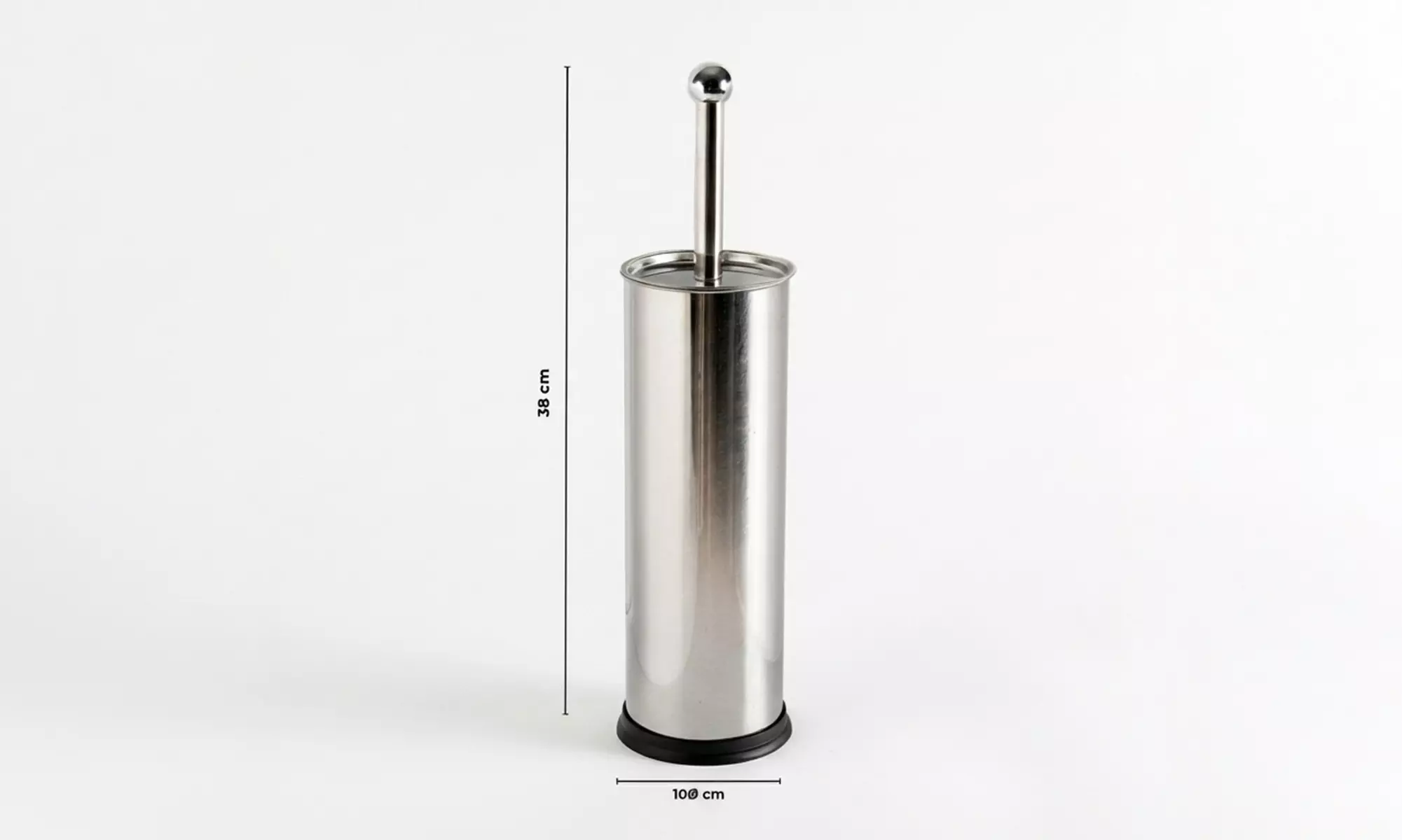 Porta scopino wc con scopino in acciaio inox