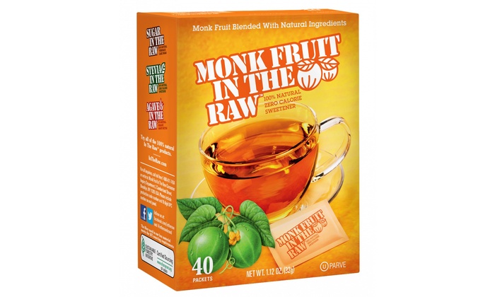 Monk Fruit In the Raw Zero-Calorie Sweetener Packets 40ct. (3-Pack ...