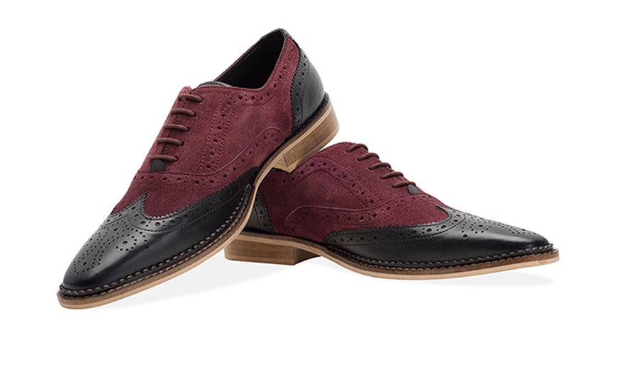 Image 21: Men's Leather Gatsby Brogue Shoes