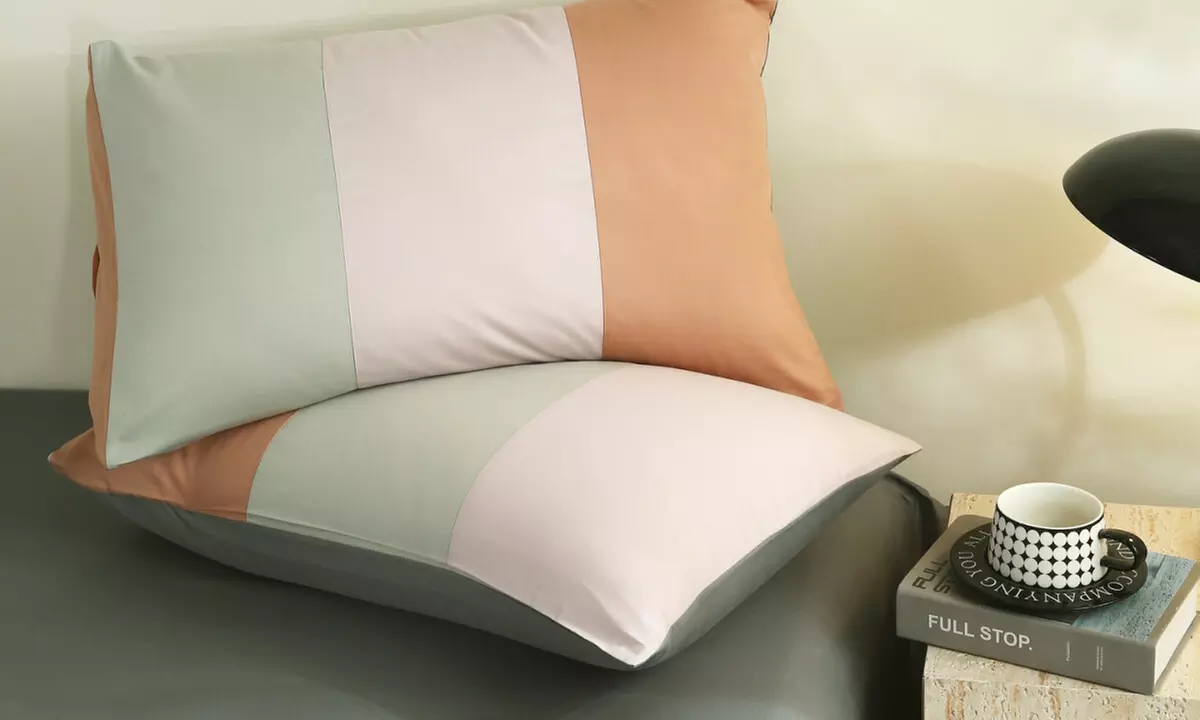 Reversible Pure Cotton Pillowcase Pair