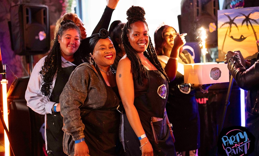 Image 22: Paint, Sip & Party: A Night of Art, Fun & Music