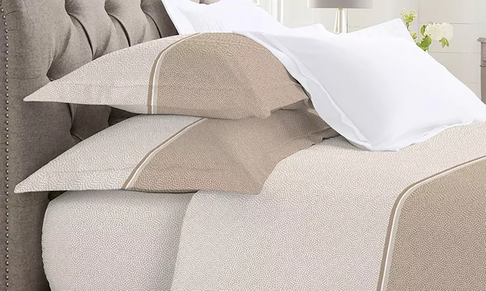 Completo Lenzuola 100% Cotone con angolo di 30 cm, Made in Italy