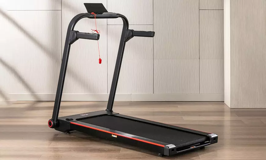 Image 1: HomCom Treadmill; Up to 14km/h; Folds for Storage