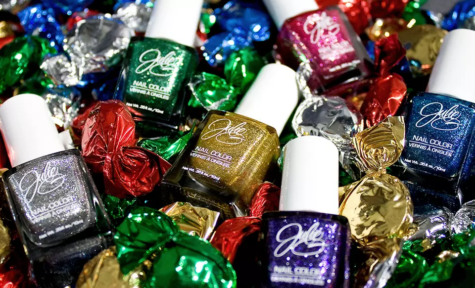 Julie G Holiday Frosted Gum Drops Set of 6 Nail Polishes - Second Medium