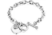 Heart Toggle Bracelets with Crystals from Swarovski and Gift Box Presented - Second Medium