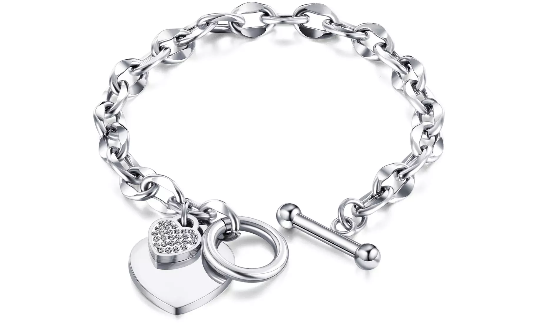 Heart Toggle Bracelets from Swarovski and Gift Box Presented