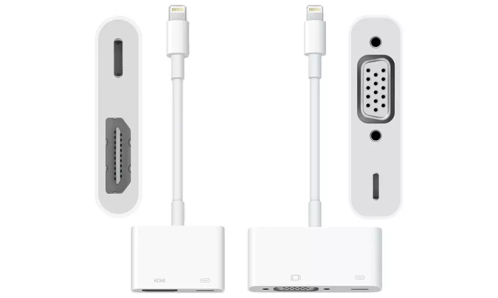 Apple Original Lightning to HDMI or Lightning to VGA Adapters - Primary Image