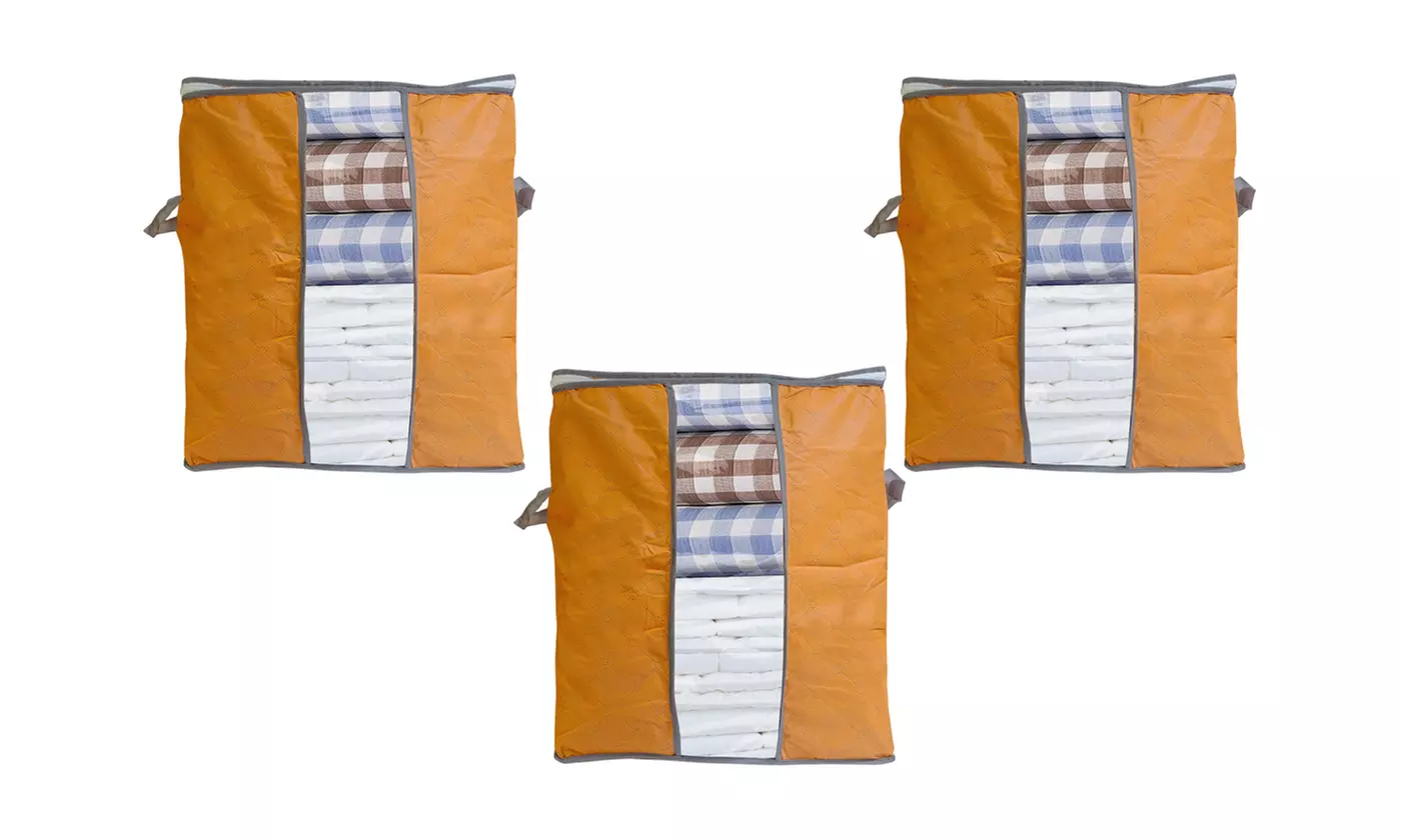 Foldable Storage Bag Clothes Blanket Quilt Closet Sweater Organizer Boxes Bags