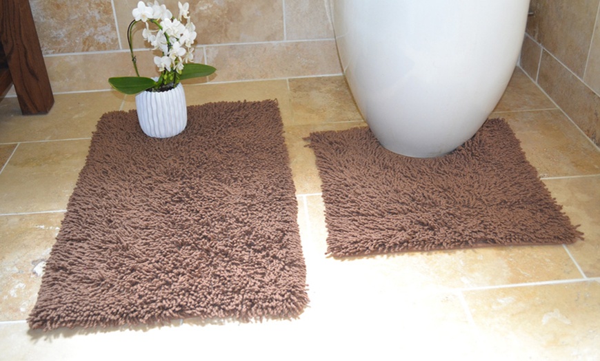 Image 4: Bath and Pedestal Mat Set 