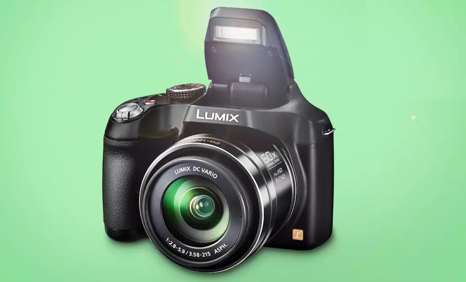 Panasonic Lumix 16.1MP Digital Camera with 60x Zoom (DMC-FZ70K). - Primary Image