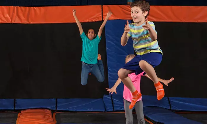 One-Hour Jump Session with SkySocks for Two, Valid Tuesday–Friday or Any Day at Sky Zone Omaha (Up to 45% Off)  - Primary Image