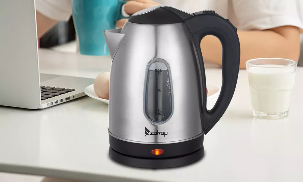 HD-1802S 120V 1200W 1.5L Stainless Steel Electric Kettle with Water Window
