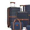 Image 1: Set de viaje azul marino con maleta rígida, bolsa de mano y neceser