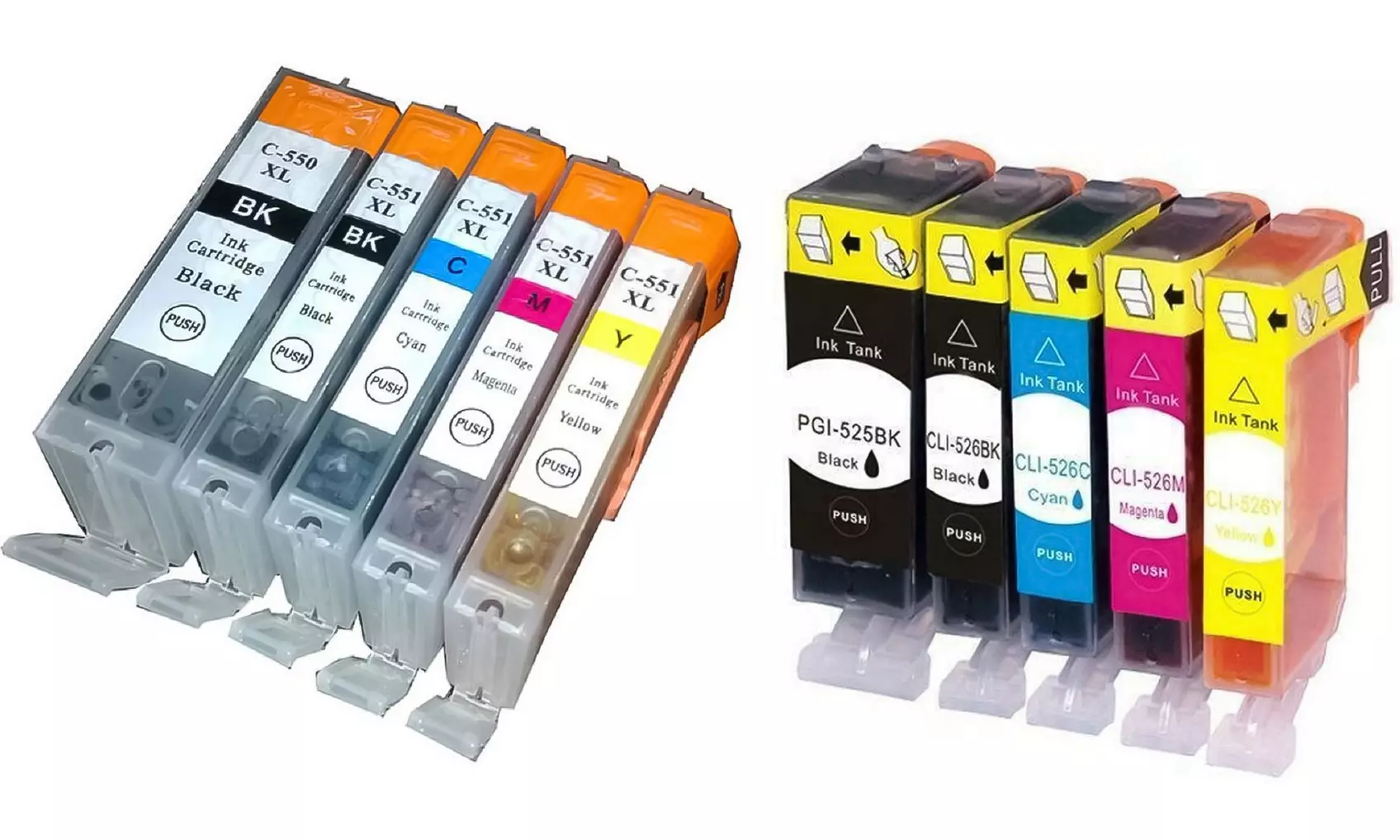 Lot de 5 ou 6 cartouches compatibles Canon