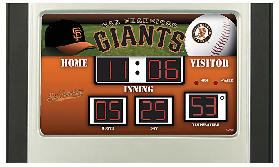 Team Sports America - sold San Francisco Giants Scoreboard Wall Clock