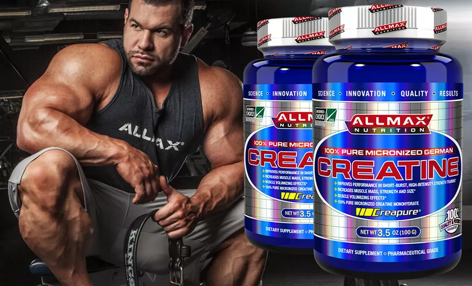Buy 1 Get 1 Free: ALLMAX Creatine Supplement (100g Bottle) - Primary Image