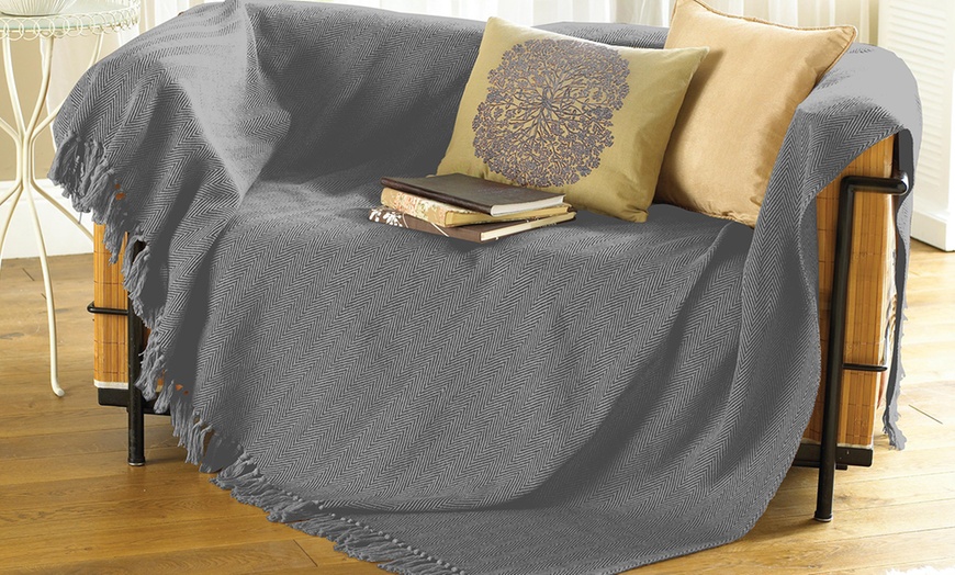 Image 1: Easy Care Sofa Throws