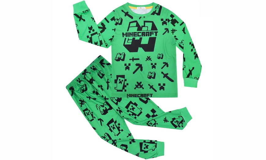 Image 3: Two-Piece Minecraft Inspired Kids' Pyjamas Set 