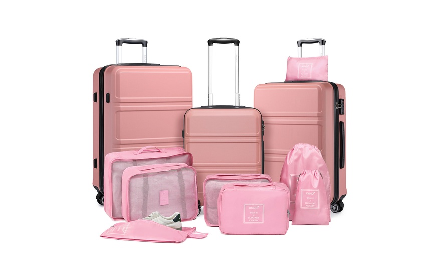 Image 1: Valise rigide avec coque en ABS et 8 sacs de rangement