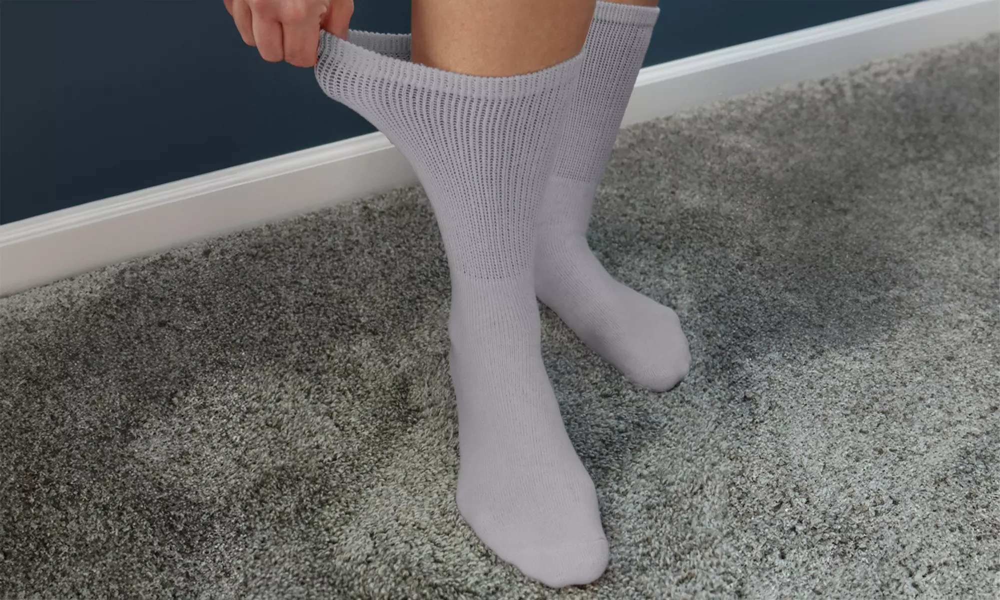 Special Essentials 12 Pairs Cotton Diabetic Socks for Men and Women Crew Socks