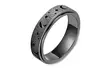 Moon Star Titanium Stainless Steel Spinning Anxiety Ring - Second Medium