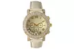 Women's Free-Floating Crystal Watch with Leather Strap - Second Medium