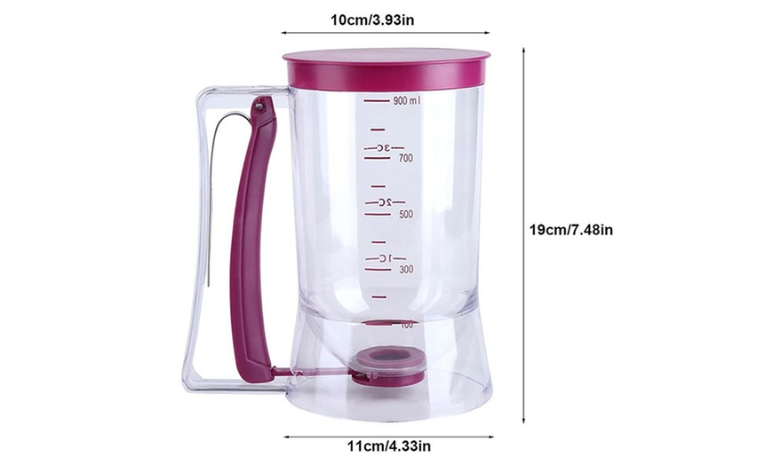 Image 8: Batter Dispenser for Crepes, Pancakes, and Pastries 900ml
