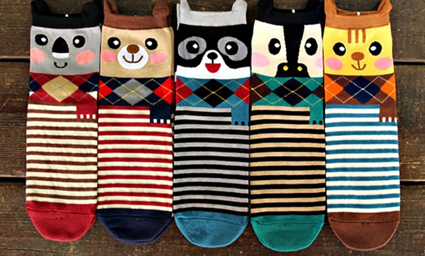 Image 2: 5-Pack of Novelty Cartoon Socks