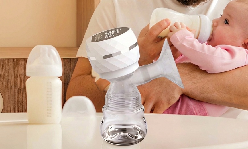 Image 4: Elektrische borstpomp met fles van 180 ml.