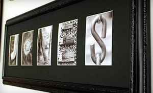 $59 for Frame The Alphabet Custom Framed Letter Art