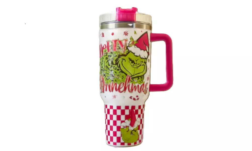 1x oder 2x Edelstahl-Thermobecher 1,2 L mit Grinch-Motiv