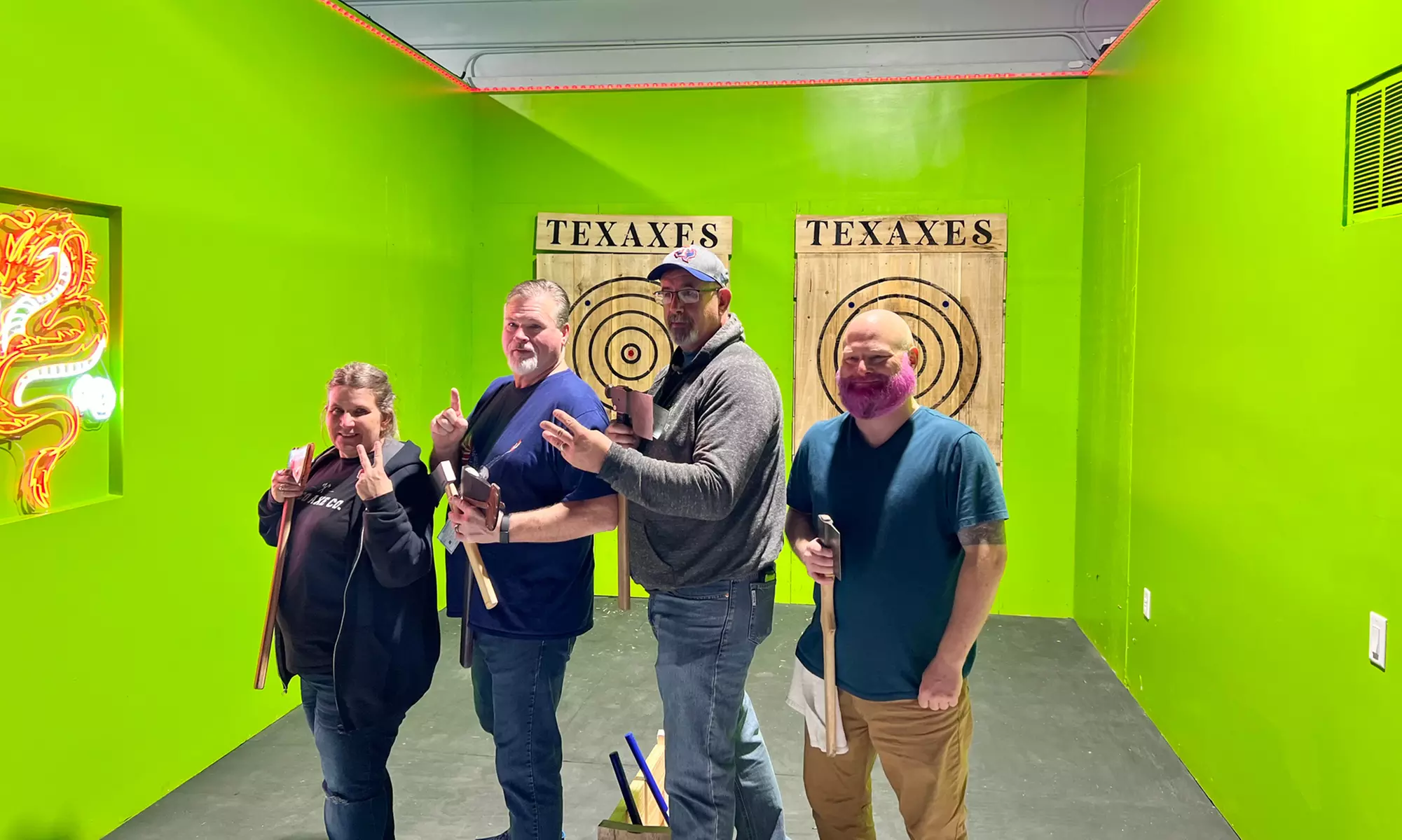 60-Minute Axe Throwing Lane Rental For Up to Two or Four People at Tex Axes (Up to21% Off) - Primary Image