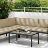 Image 4: Outsunny Five Seater Garden Corner Sofa Set