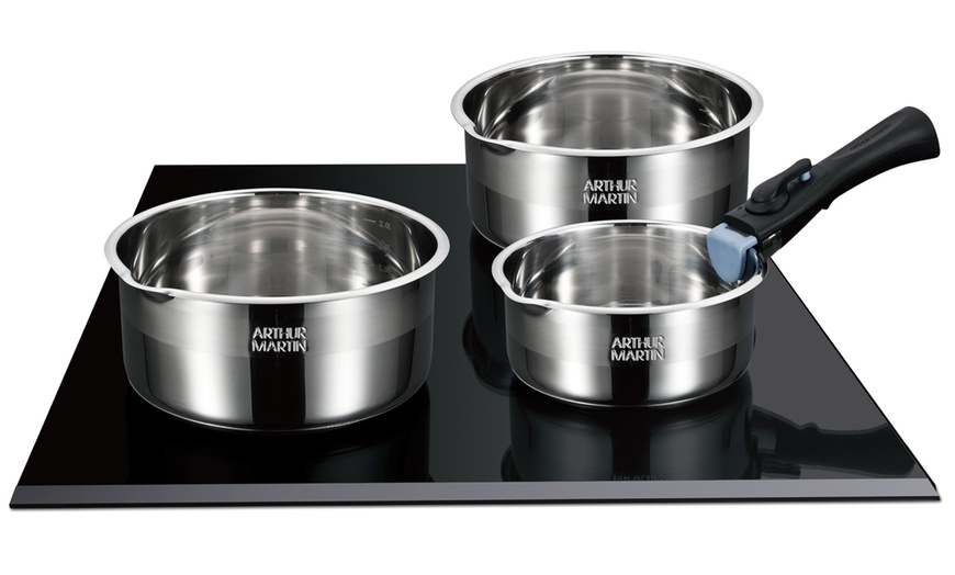 Image 8: Lot de 3 casseroles ou batterie cuisine 5 ou 10 pièces Arthur Martin
