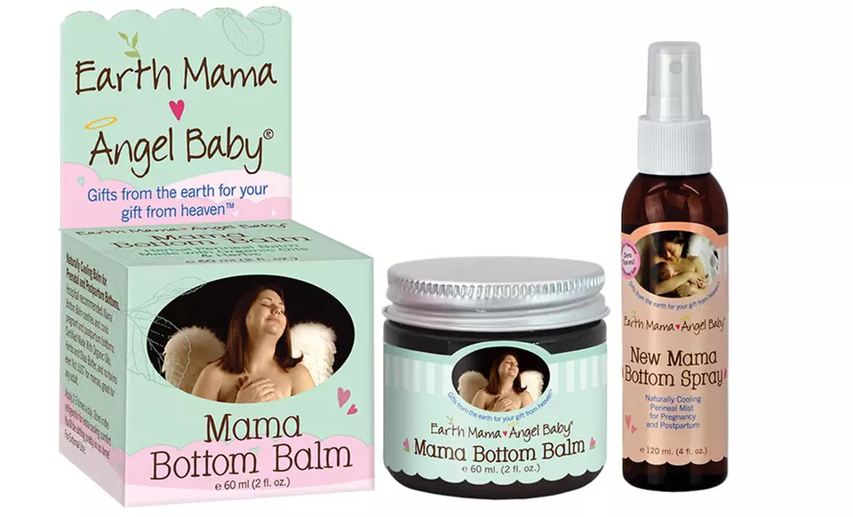 Earth Mama Angel Baby Bottom Balm and Bottom Spray. Available Individually or Bundled from $12.99–$24.99. - Primary Image