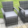 Image 3: Rattan Effect Garden Dining Set