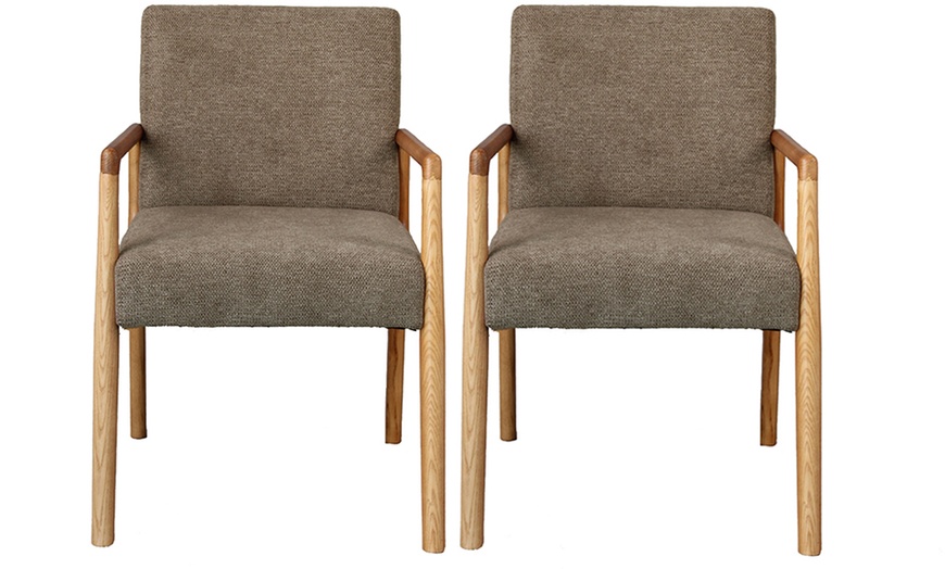 Image 17: Set di 2 poltrone in legno massello Doosense