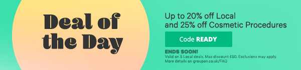 Get ready for Summer. Choose category and SAVE! Up to 25% off Local deals. Use code: READY. Some deals may be excluded.