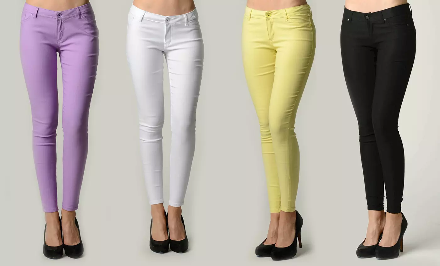Women's Slim-Fit Pants in Assorted Colors. Multiple Options Available. - Primary Image