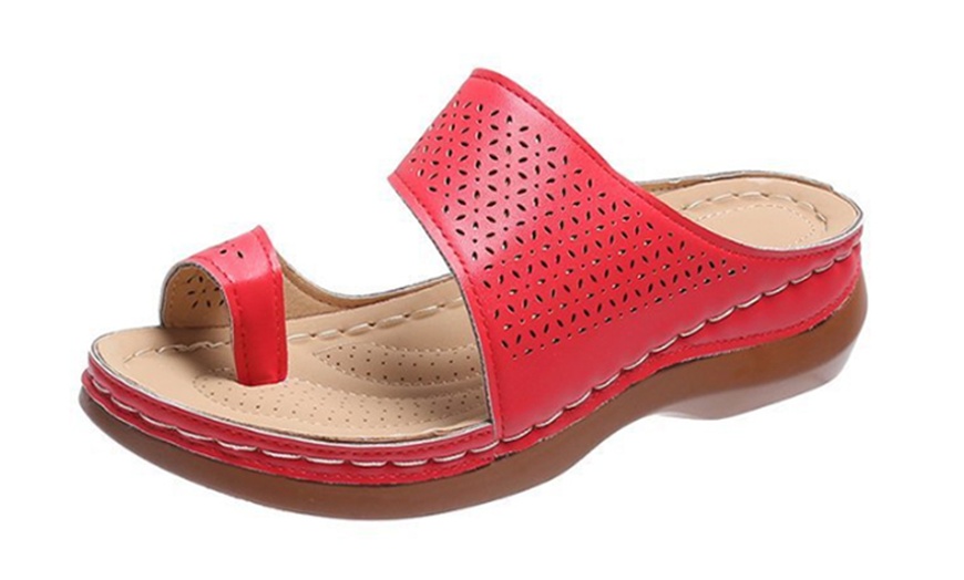 Image 6: Women's Slide Toe Loop Sandals