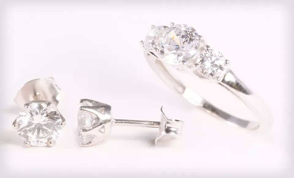 $28.99 for Trilogy Jewelry with Swarovski Zirconia ($149 List Price). Six Sizes Available. Free Shipping and Returns. - Primary Image